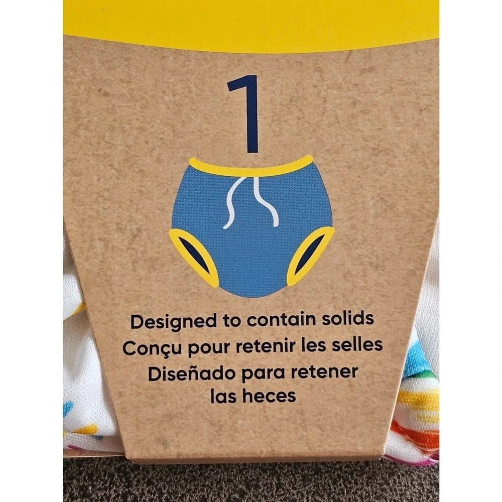 Charlie Banana Swim Diaper Large (22-34lbs) Reusable Hello‎ Sunshine NEW